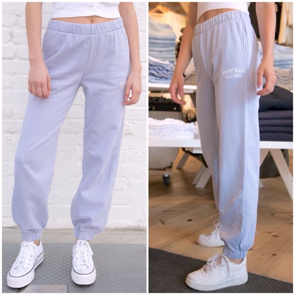 BRANDY MELVILLE NEWPORT BEACH BLUE ROSA SWEATPANTS